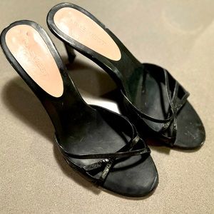 Nine West heeled sandals, Black, Size 8 1/2